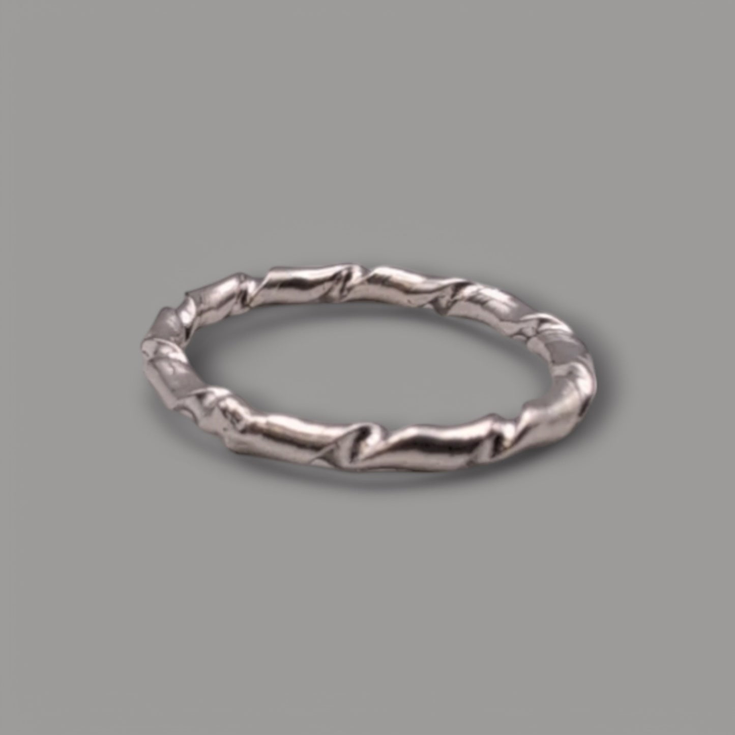 Sterling Silver twisted Stacker ring Set