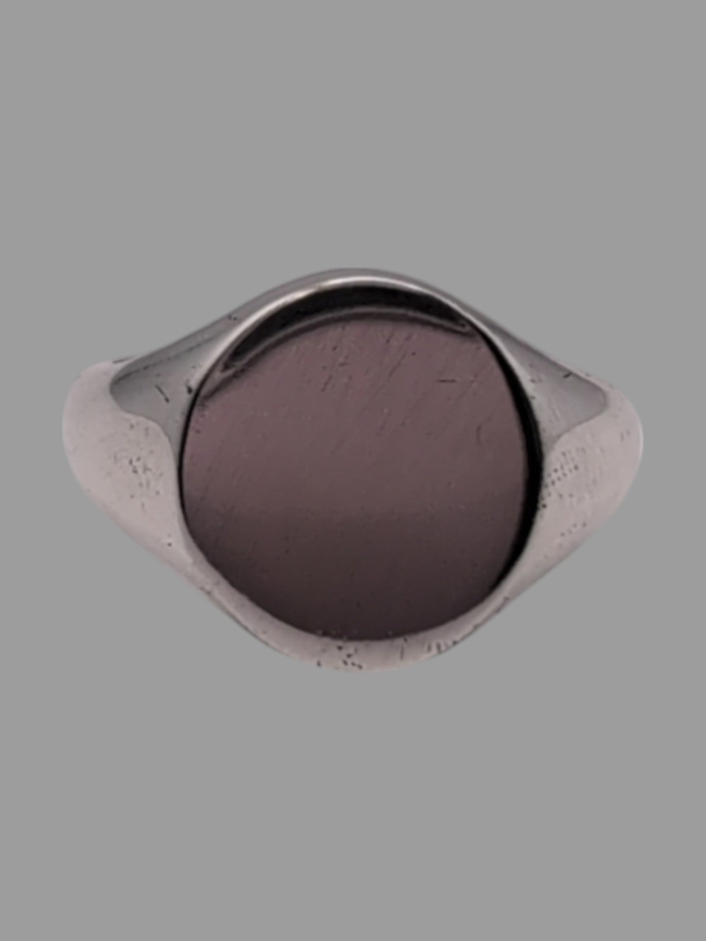 Handmade Sterling silver signet Ring 13mm x 12mm head and court band