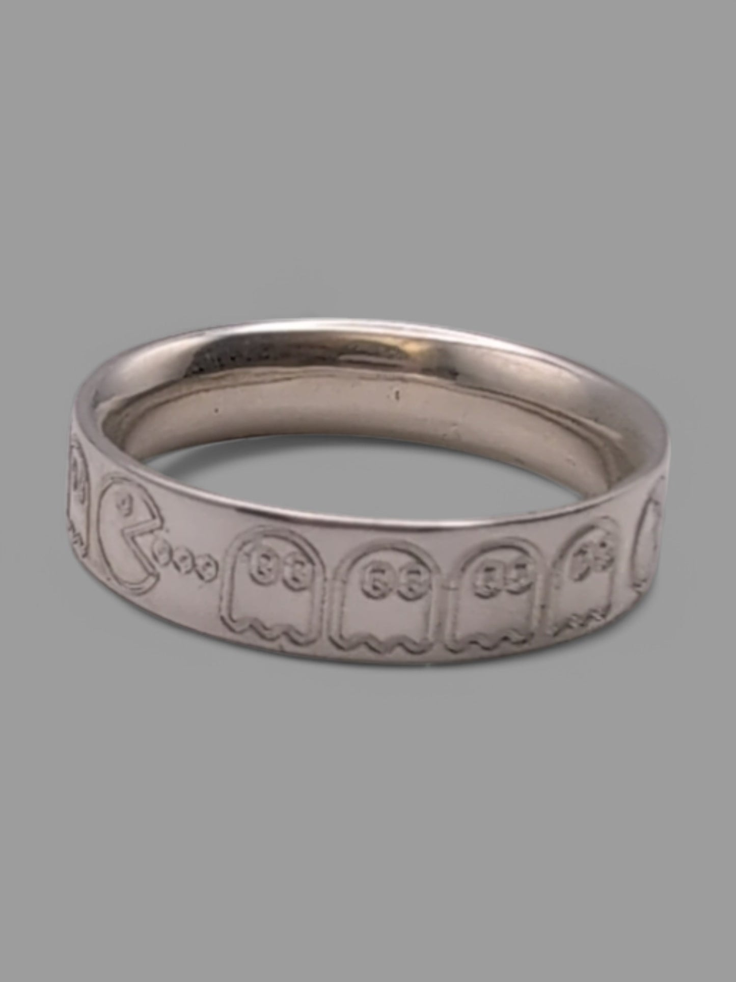 Sterling Silver Pac-Man Ring