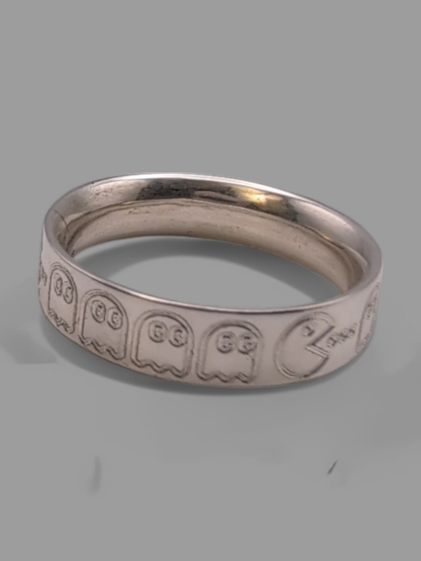 Sterling Silver Pac-Man Ring
