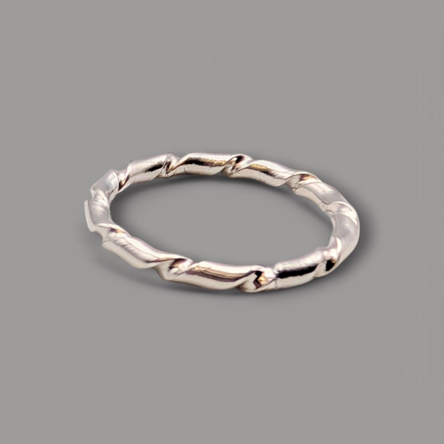 Sterling Silver twisted Stacker ring Set