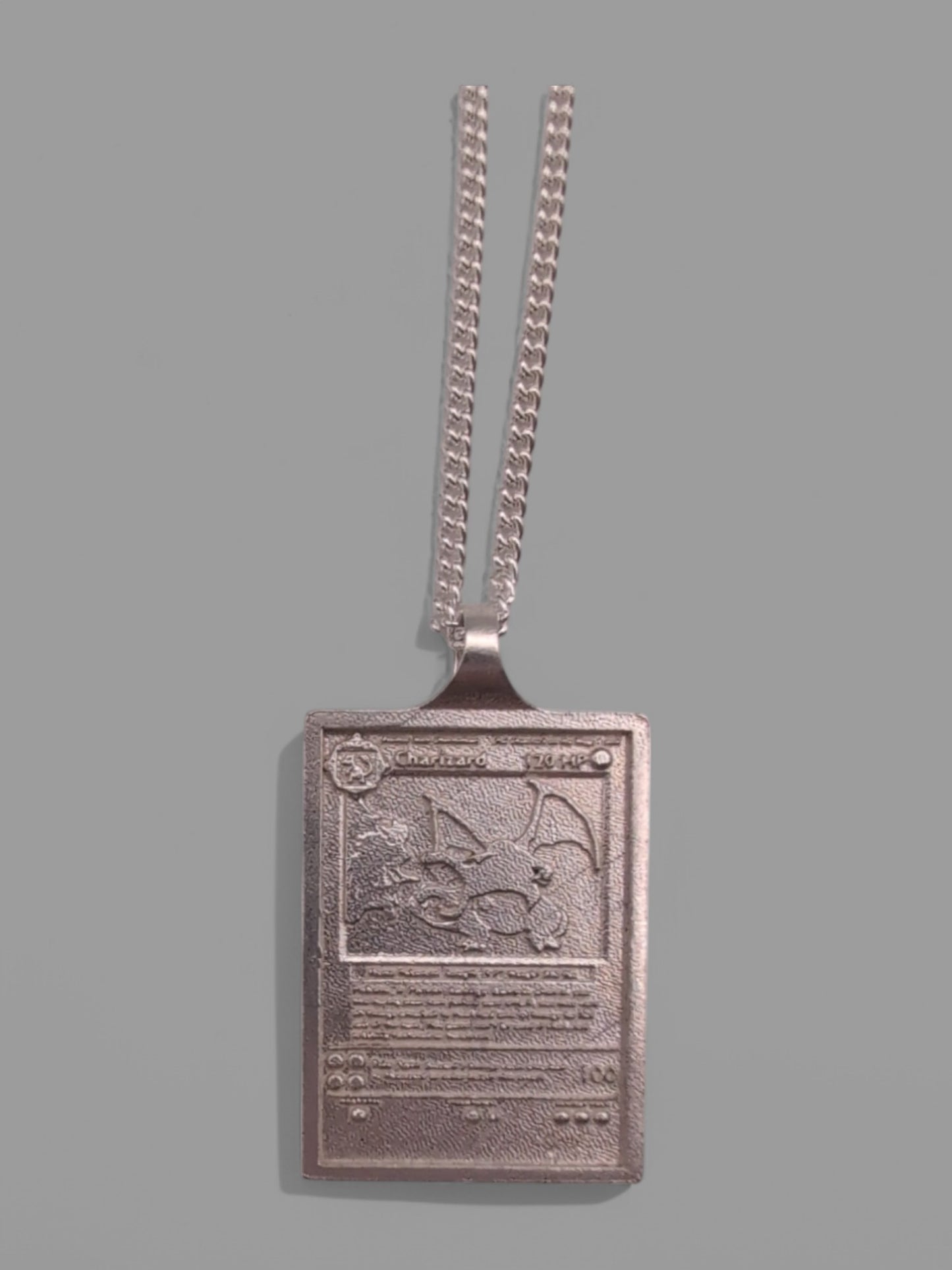 Charizard Solid Sterling silver pendant handmade