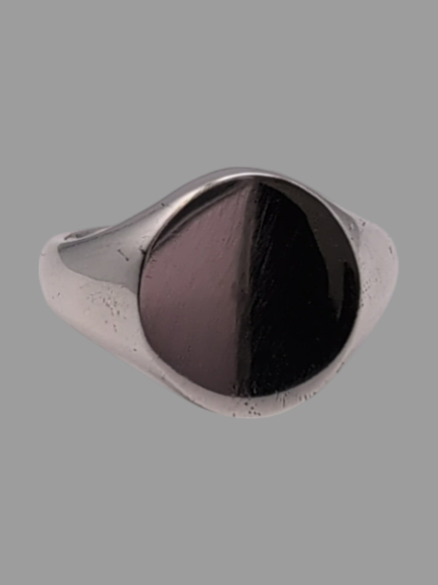 Handmade Sterling silver signet Ring 13mm x 12mm head and court band