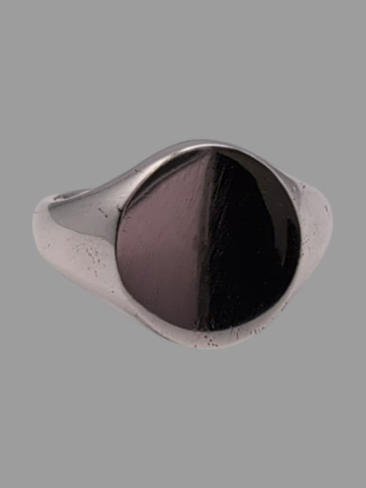 Handmade Sterling silver signet Ring 13mm x 12mm head and court band