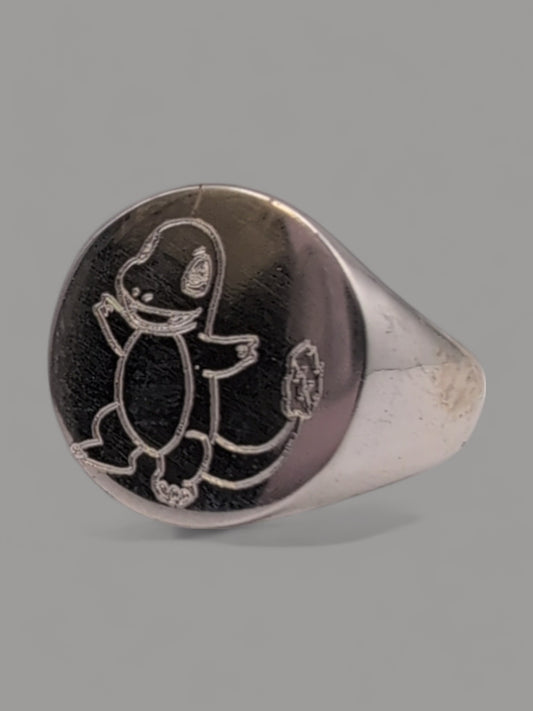 Pokémon Handmade Sterling silver Oval signet