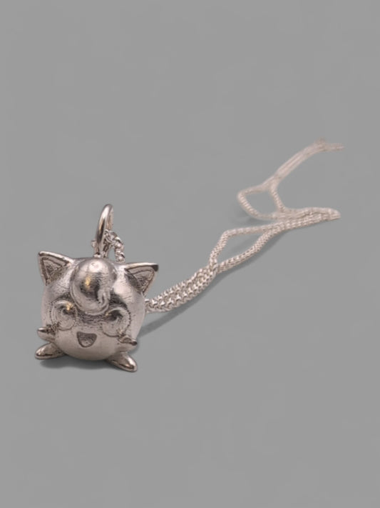 Jigglypuff Sterling Silver Pendant – Pokémon-Inspired Jewelry for Fans and Collectors