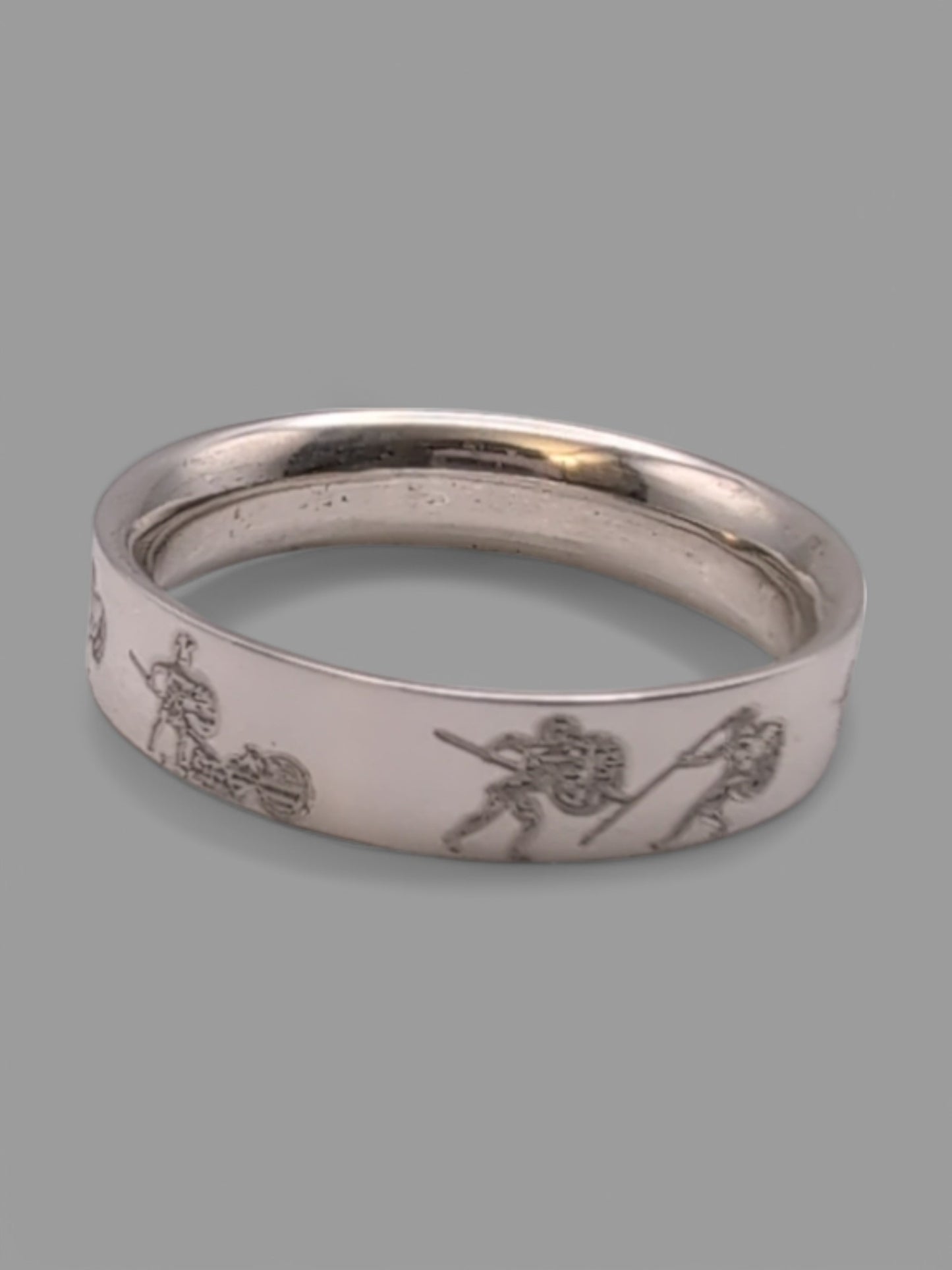 Achilles v hector silver Ring  handmade